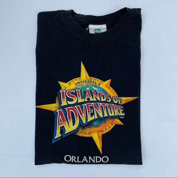 Vintage 90s Universal Studios Islands of Adventures T-Shirt Men's 2XL Disney Tee - Picture 2 of 6